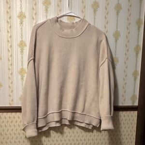 For The Republic Cream Turtleneck Sweater